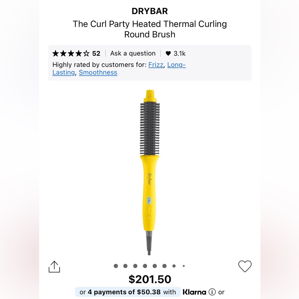 Drybar The Curl Party Heated Thermal Curling Round Brush